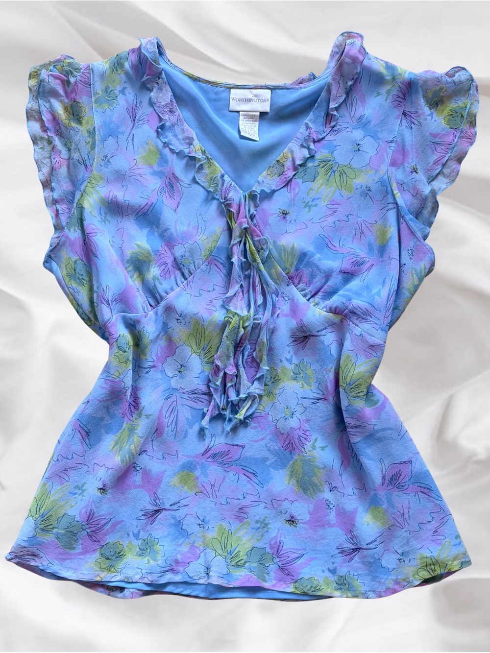 ‼️SOLD‼️Soft Pastel Silk Fairy Top